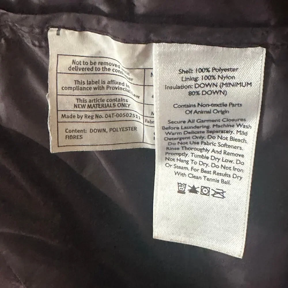 Eddie Bauer Down Coat Womens Size 1X Purple Quilted Ski Winter Outdoor Jacket